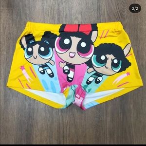 Black powerpuff girls biker shorts